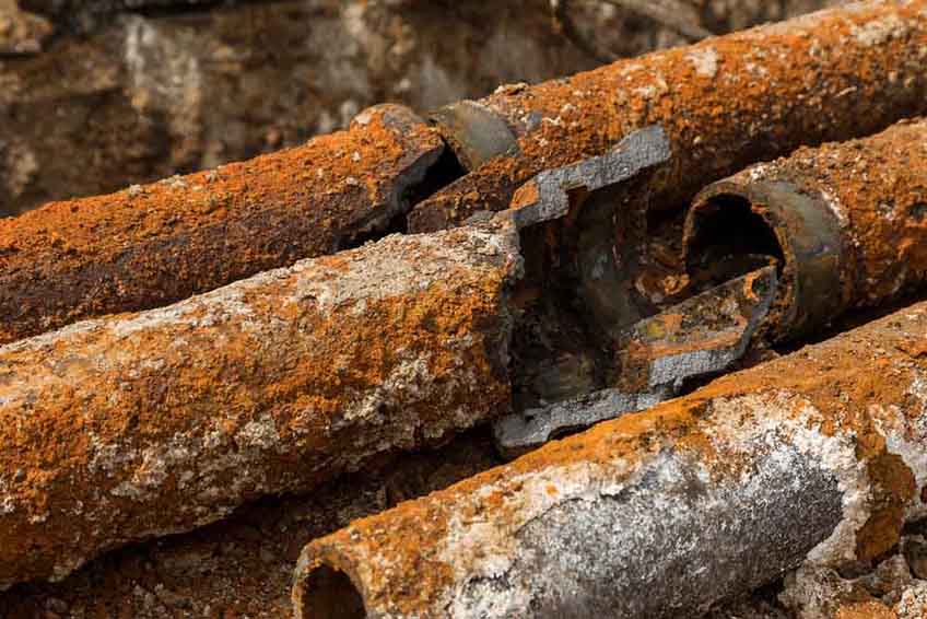 corroded pipes